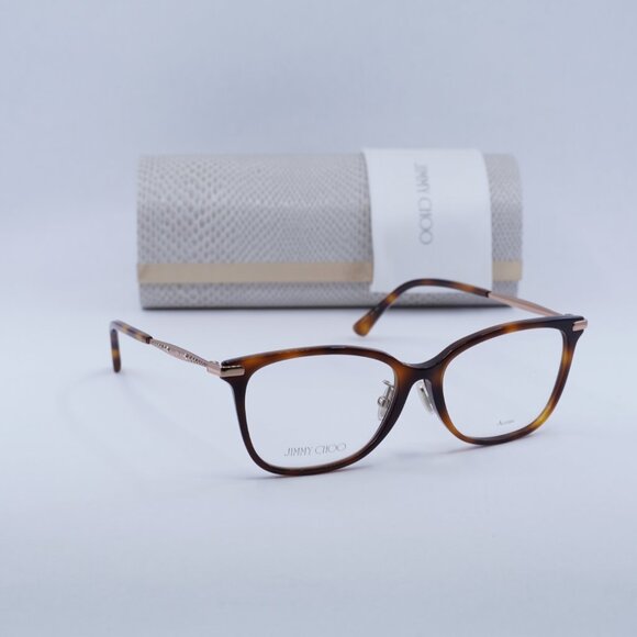 Final Price! Jimmy Choo JC307/F 006J 00 Havana Gold Eyeglasses 54mm